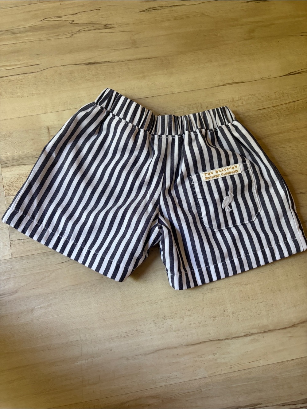 The Beaufort Bonnet Company Black & White Striped Kids Shorts